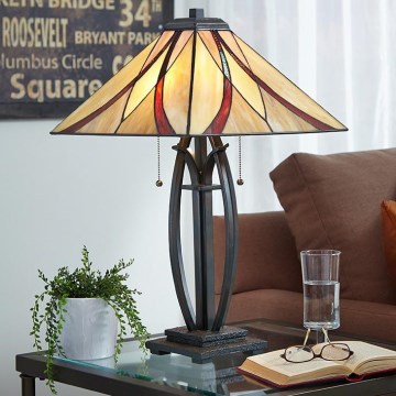 Elstead - Lampă de masă Tiffany ASHEVILLE, 2xE27/60W/230V