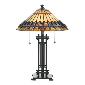 Elstead - Lampă de masă Tiffany CHASTAIN 2xE27/60W/230V