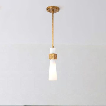 Elstead - Lustră pe tijă KRISTY 1xE27/40W/230V Ø 15,2 cm, finisaj cupru