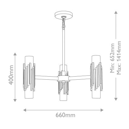 Elstead - Candelabru cu tijă MARVELE 6xE14/40W/230V auriu