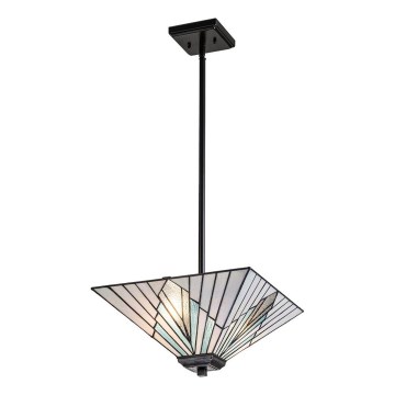 Elstead - Pendul pe tijă Tiffany ALDERLEY, 2xE27/60W/230V