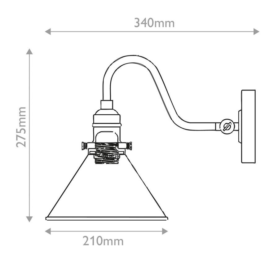Elstead PV1-AB-MB - Aplică de perete PROVENCE 1xE27/60W/230V auriu/negru