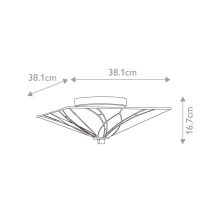 Elstead - Plafonieră Tiffany ASHEVILLE, 2 x E27, 60 W, 230 V