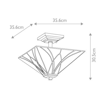 Elstead - Plafonieră Tiffany ASHEVILLE 2xE27/100W/230V