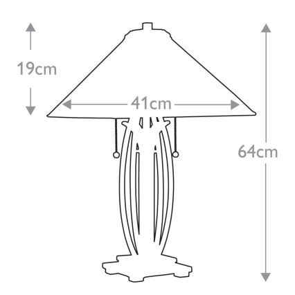 Elstead - Lampă de masă Tiffany ASHEVILLE, 2xE27/60W/230V