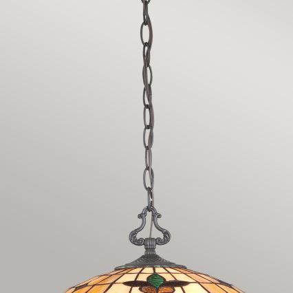 Elstead - Candelabru pe lanț Tiffany KAMI 3xE27/60W/230V