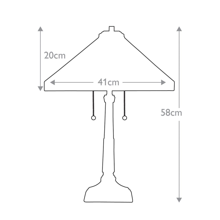 Elstead - Lampă de masă Tiffany STEPHEN 2xE27/60W/230V