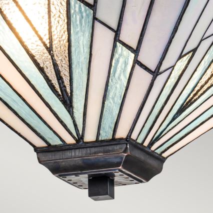 Elstead - Pendul pe tijă Tiffany ALDERLEY, 2xE27/60W/230V