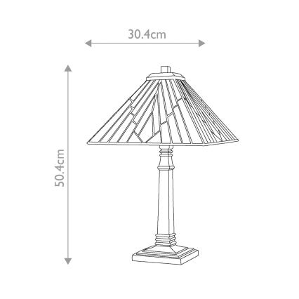 Elstead - Lampă de masă Tiffany ALDERLEY 1xE27/60W/230V