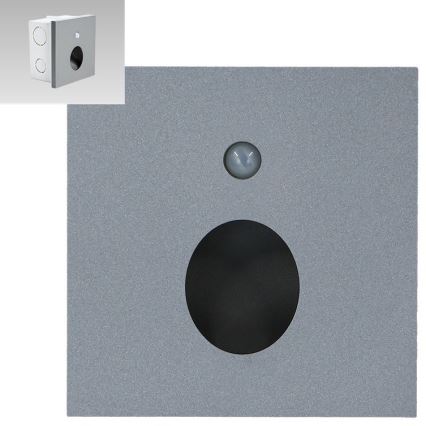 Emithor 70434 - Lampă LED pentru scări cu senzor OLIVE LED/1W/230V 4000K gri