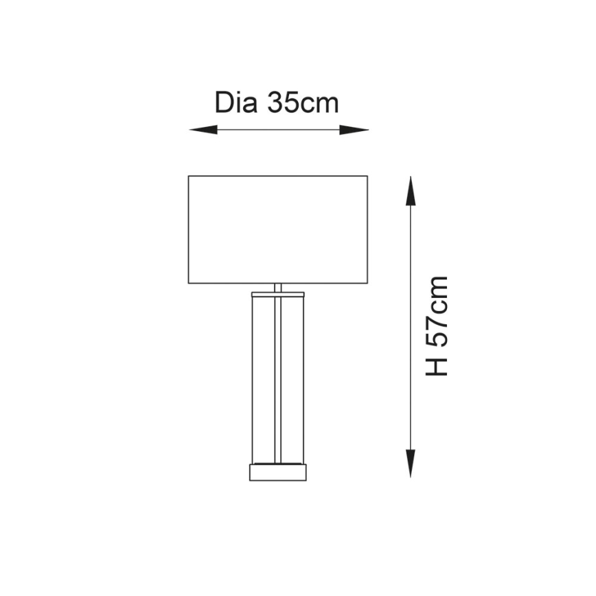 Endon 100440 - Lampă de masă cu dimmer LESSINA 1xE27/10W/230V neagră