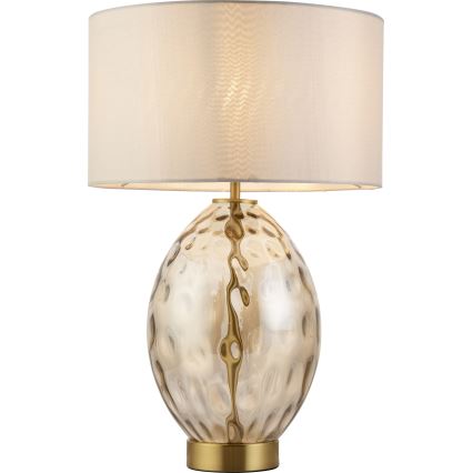 Endon 101150 - Lampă de masă reglabilă ERIN 1xE27/10W/230V alb/alamă/bej fumuriu