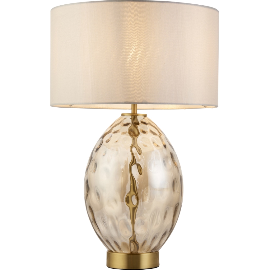 Endon 101150 - Lampă de masă reglabilă ERIN 1xE27/10W/230V alb/alamă/bej fumuriu