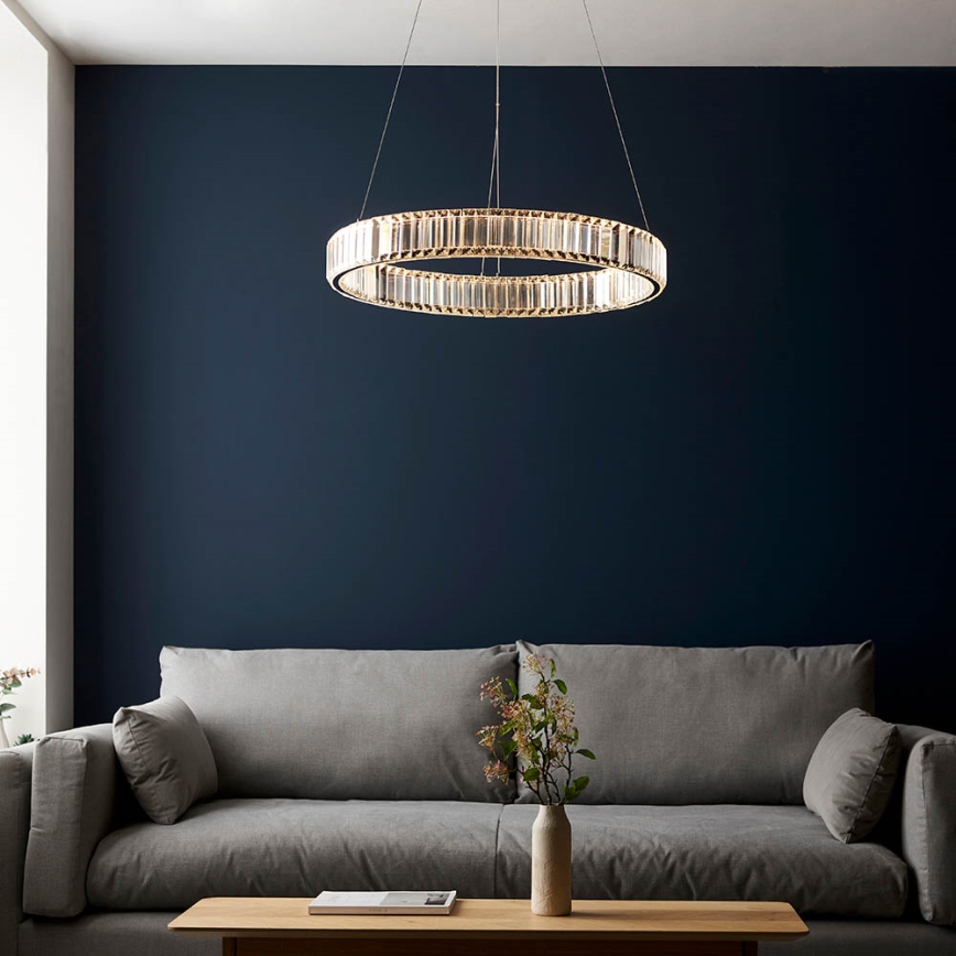 Endon 102255 - Lustră LAGUNA cu LED, dimerizabilă, suspendată pe cablu, LED/36W/230V, crom lucios