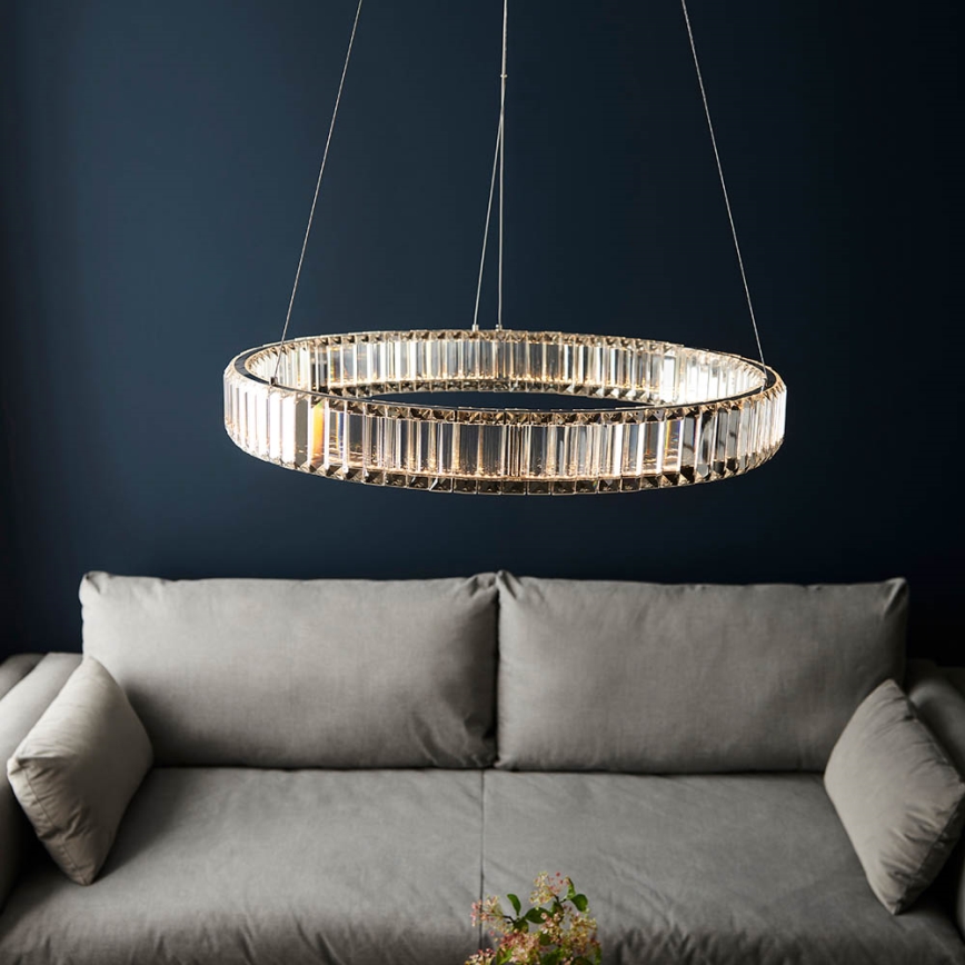 Endon 102255 - Lustră LAGUNA cu LED, dimerizabilă, suspendată pe cablu, LED/36W/230V, crom lucios