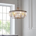 Endon 102505 - Candelabru cu lanț, 6xE14/6W/230V, diametru 55 cm, alamă