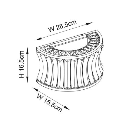 Endon 106812 - Aplică de perete 2xE14/7W/230V aurie