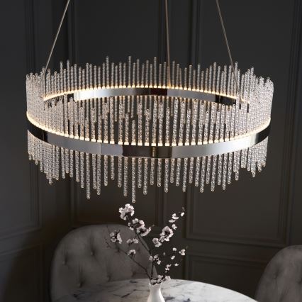 Endon 107108 - Lampă suspendată pe cablu, LED/56W/230V 3000K, crom lucios