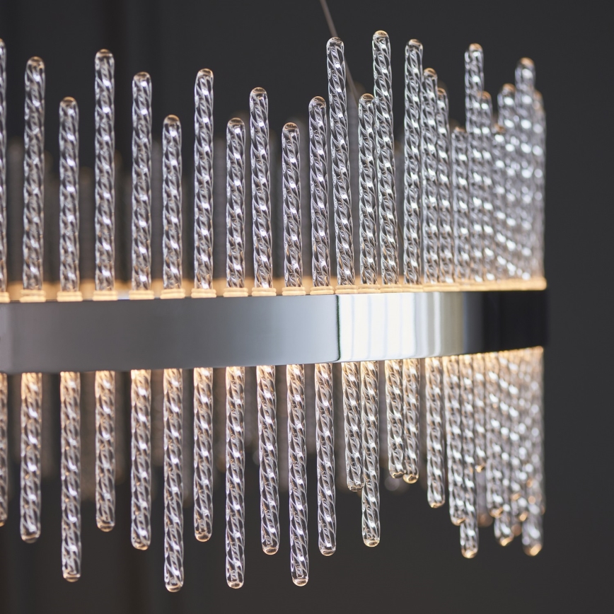 Endon 107108 - Lampă suspendată pe cablu, LED/56W/230V 3000K, crom lucios