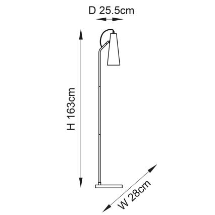 Endon 107528 - Lampă de podea KARNA 1xE27/10W/230V alamă