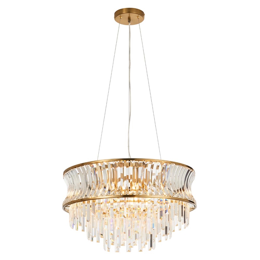 Endon 107785 - Candelabru suspendat pe cablu 9xE14/6W/230V auriu