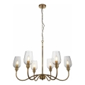 Endon 107791 - Candelabru pe lanț 6xE14/6W/230V alamă