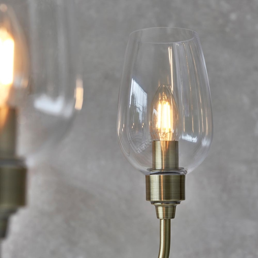 Endon 107791 - Candelabru pe lanț 6xE14/6W/230V alamă