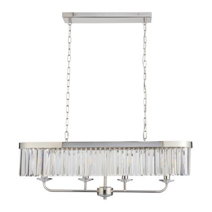 Endon 109058 - Lustră suspendată pe lanț, 4 x E14, 6 W, 230 V, crom lucios