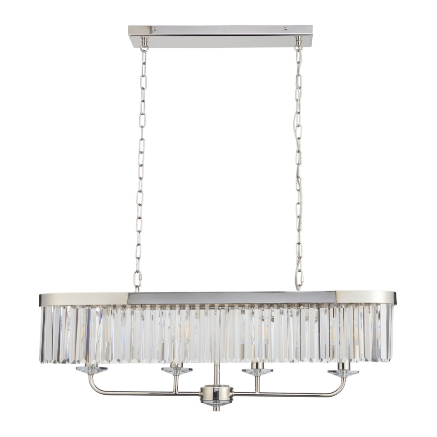 Endon 109058 - Lustră suspendată pe lanț, 4 x E14, 6 W, 230 V, crom lucios