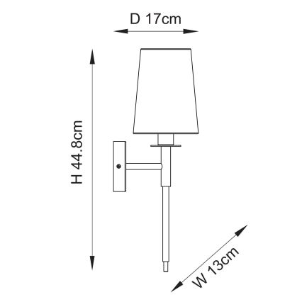 Endon 110738 - Aplica de perete 1xE14/6W/230V alb/auriu