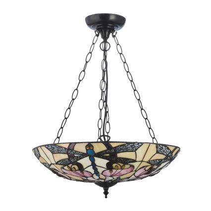 Endon 111869 - Lustra suspendată pe lanț Tiffany ASHTON 3xE27/10W/230V Ø 45 cm