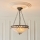 Endon 111870 - Candelabru suspendat pe lanț Tiffany FARGO 3xE27/10W/230V diam. 41,5 cm