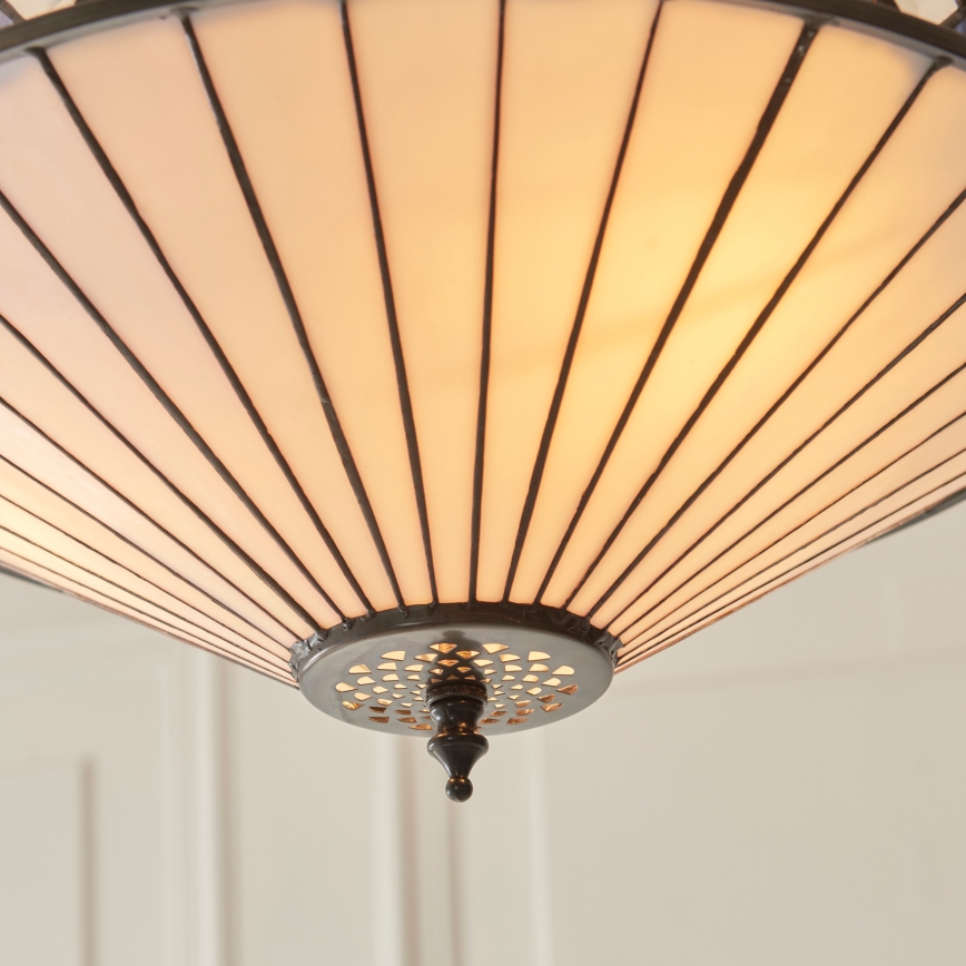 Endon 111870 - Candelabru suspendat pe lanț Tiffany FARGO 3xE27/10W/230V diam. 41,5 cm