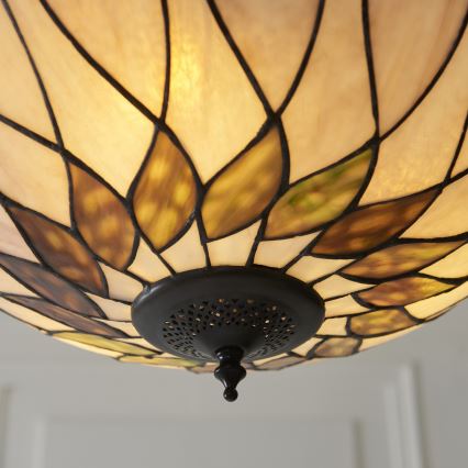 Endon 111872 - Lustru suspendat pe lanț Tiffany HUTCHINSON, 3 x E27 (max. 60 W), 230 V, diam. 50 cm