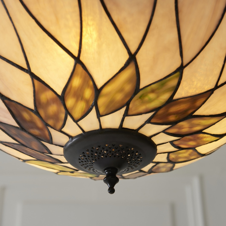 Endon 111872 - Lustru suspendat pe lanț Tiffany HUTCHINSON, 3 x E27 (max. 60 W), 230 V, diam. 50 cm