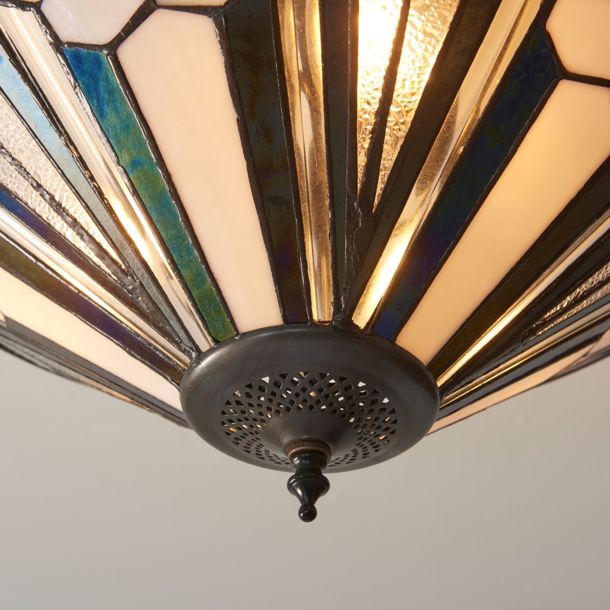 Endon 111895 - Lustră aplicată Tiffany ASTORIA 3xE27/10W/230V Ø 48 cm