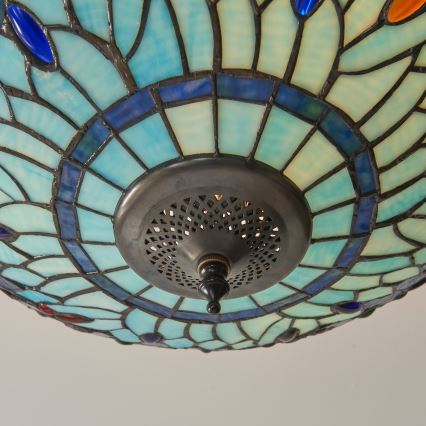Endon 111897 - Plafonieră Tiffany DRAGONFLY 3xE27/10W/230V Ø 41 cm