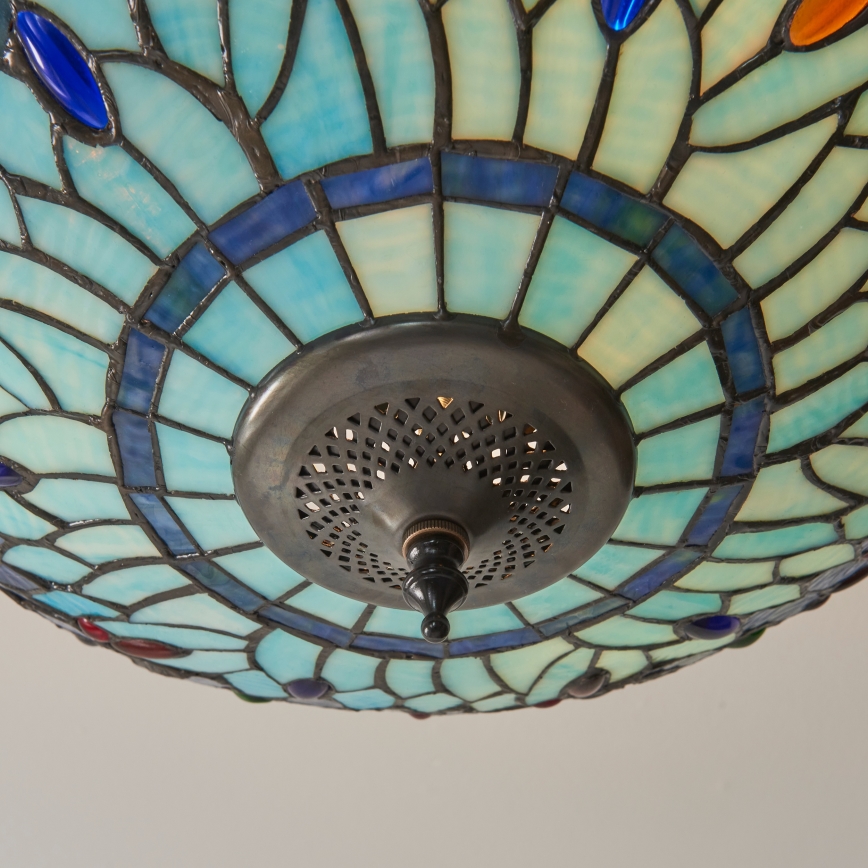 Endon 111897 - Plafonieră Tiffany DRAGONFLY 3xE27/10W/230V Ø 41 cm