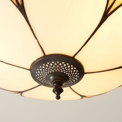Endon 111907 - Lustră aplicată Tiffany INGRAM 3xE27/10W/230V, Ø 45 cm