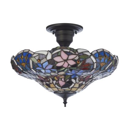 Endon 111915 - Plafonieră Tiffany SULLIVAN 3xE27/10W/230V Ø 40 cm