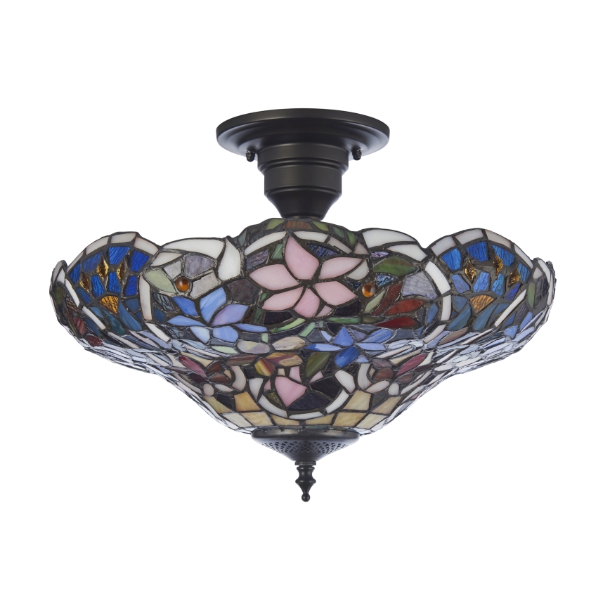 Endon 111915 - Plafonieră Tiffany SULLIVAN 3xE27/10W/230V Ø 40 cm