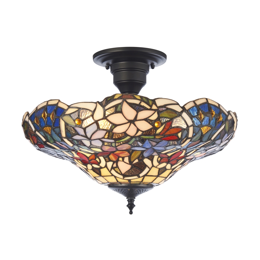 Endon 111915 - Plafonieră Tiffany SULLIVAN 3xE27/10W/230V Ø 40 cm
