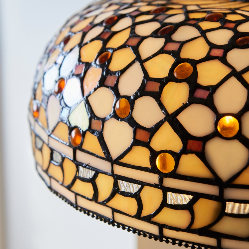 Endon 111921 - Lampă de podea Tiffany MILLE FEUX, 2 x E27 (10 W), 230 V, Ø 45 cm