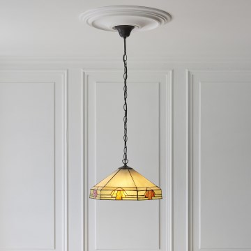 Endon 111989 - Lustră cu lanț Tiffany NEVADA 3xE27/10W/230V Ø 40 cm