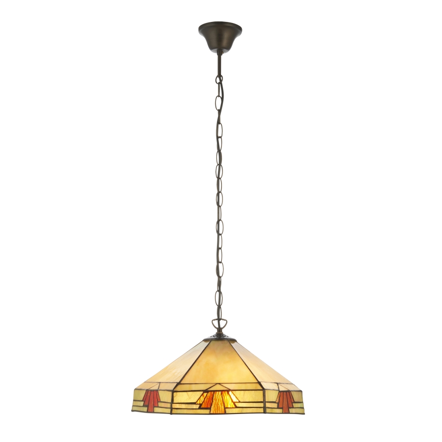 Endon 111989 - Lustră cu lanț Tiffany NEVADA 3xE27/10W/230V Ø 40 cm