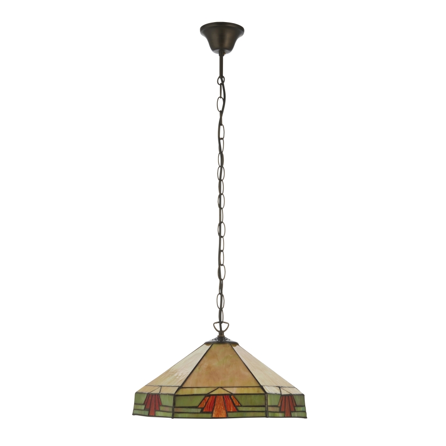Endon 111989 - Lustră cu lanț Tiffany NEVADA 3xE27/10W/230V Ø 40 cm