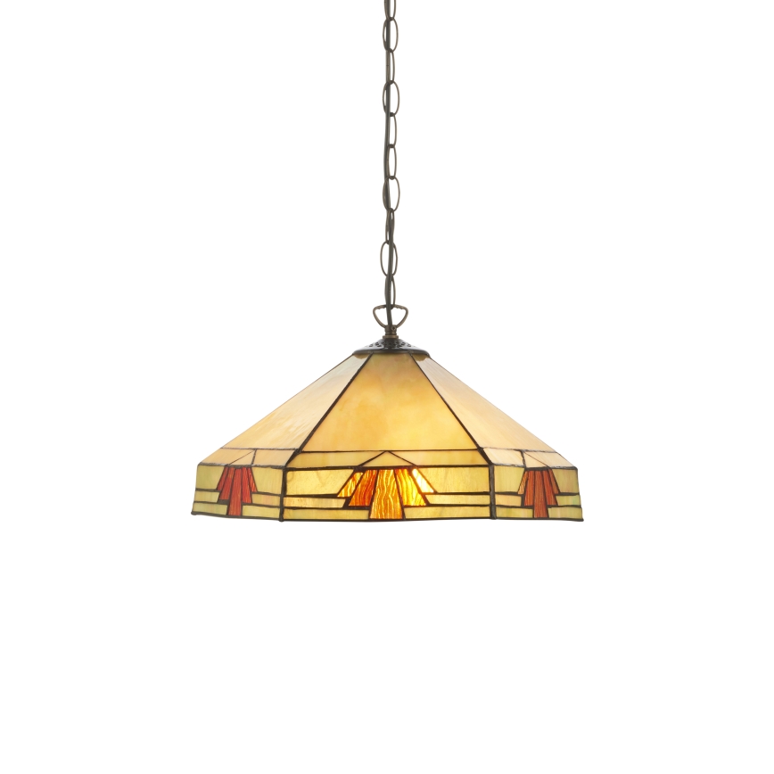 Endon 111989 - Lustră cu lanț Tiffany NEVADA 3xE27/10W/230V Ø 40 cm