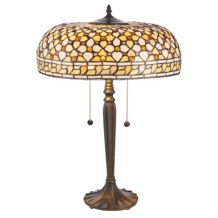 Endon 112178 - Lampă de masă Tiffany MILLE FEUX 2xE14/40W/230V diametru 45 cm