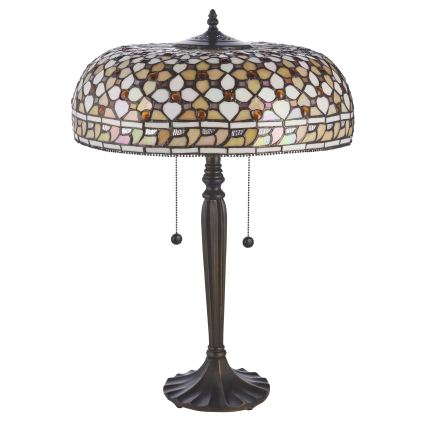 Endon 112178 - Lampă de masă Tiffany MILLE FEUX 2xE14/40W/230V diametru 45 cm