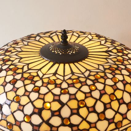 Endon 112178 - Lampă de masă Tiffany MILLE FEUX 2xE14/40W/230V diametru 45 cm